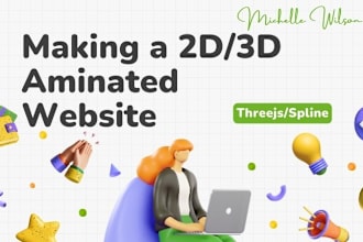 make interactive 3d web animation using threejs and spline