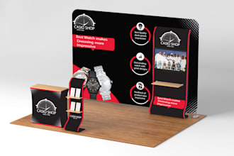 design trade show booth backdrop for exhibition