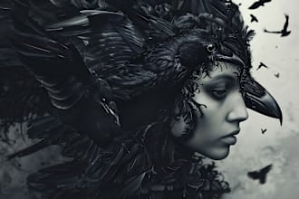 draw amazing dark art illustration