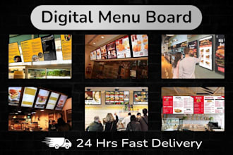 design digital menu board TV menu for restaurant led menu