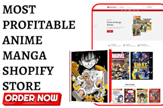 design anime clothing shopify anime dropshipping store manga anime pod website