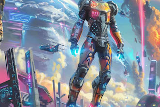 create your unique sci fi character illustration