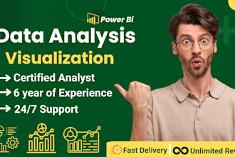 be your business and data analyst with dynamic dashboards in power bi, excel