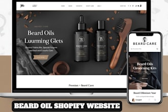 create beard oil shopify store beard care website men grooming website
