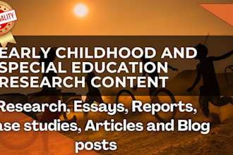deliver early childhood and special education research content