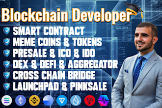 be blockchain developer for token, presale, dex, bridge, launchpad, web3 dapp