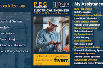 do complete electrical consultancy detailed drawings inc calculations and boq