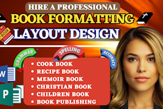 do interior book design kdp print layout formatting cookbook recipe book design