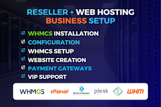 setup web hosting and reseller business with whmcs and whm cpanel