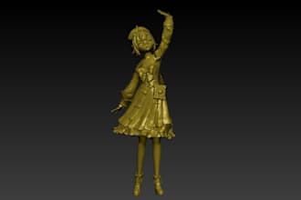 sculpt a hyper realistic 3d figure, model, character