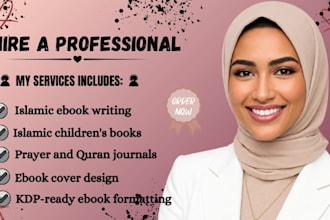 be your islamic ebook writer, arabic ebook, ebook design and kids journal design