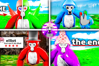 make an awesome gorilla tag thumbnail in 2 hours