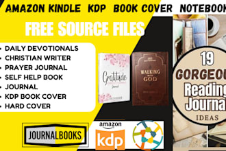 do christian ebook, KDP book cover design, mental health journal on amazon KDP
