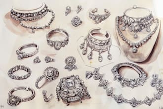 draw any type of complexity jewelry sketch
