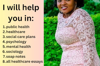 do public health, community health, psychology, sociology and social care plans