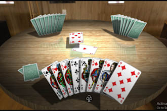 do 3d card game development, game development 3d card game