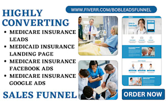 design gohighlevel medicare landing page medicaid medical leads medicare website