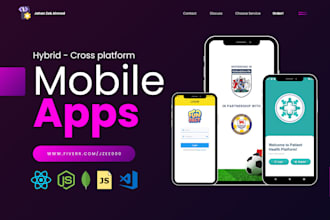 develop hybrid android and ios app with react native