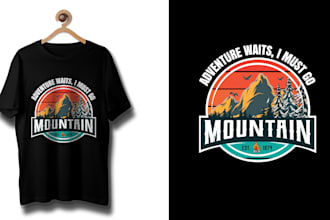 create simple and trendy outdoor t shirt design