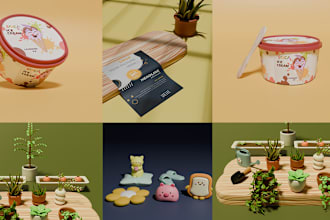 do 3d modeling cute props, 3d packaging and product design for you