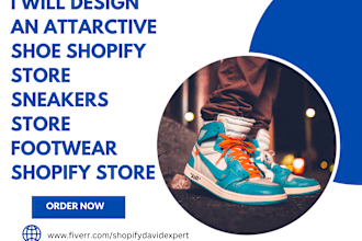 design an attractive shoe shopify store sneakers footwear shopify store