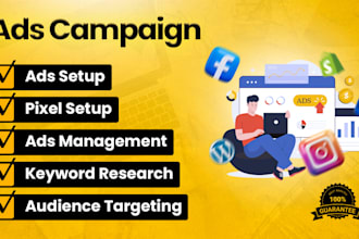 run facebook ads,manage ads campaigns, fb pixel setup for shopify