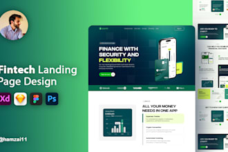 design unique fintech landing page ui for your website