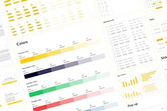 build ui ux design system ui kit with brand guidelines and style guide