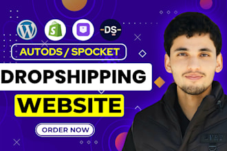 design dropshipping store and connect to autods, spocket