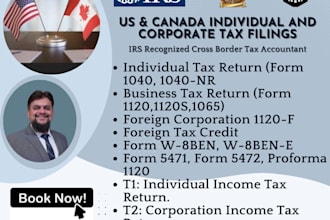 prepare cross border tax returns of US and canada