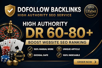 build powerful high DR 80 SEO backlinks for google top ranking