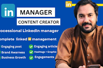 be your professional linkedin manager content creator setter