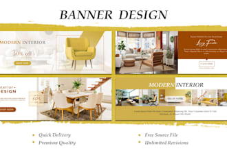 design attractive web banner and header for you