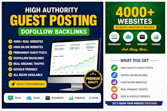 provide high authority guest posts with dofollow backlinks