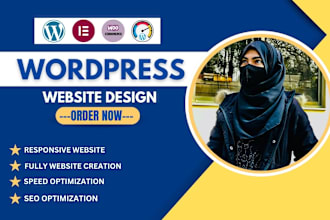 design or develop wordpress website on bluehost goddady etc