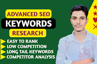 do advanced SEO keyword research and competitor analysis to improve your rank