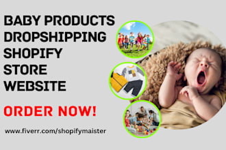 design baby products shopify store toy store kids clothing dropshipping website