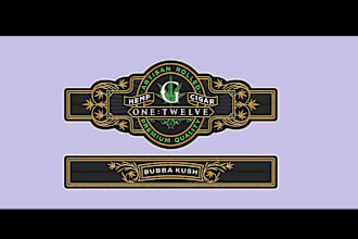 do premium cigar logo label brand and any graphic design