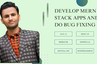 do mern stack , react app , rest API, bug fixes and next js