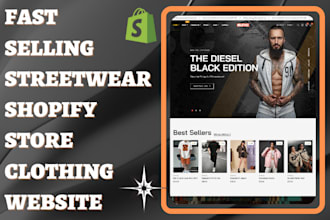 design fast selling clothing website streetwear store streetwear website
