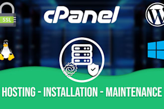 host and setup websites, scripts, wordpress, mail servers