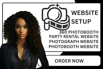 design a photo booth website or 360 photo booth website with online booking