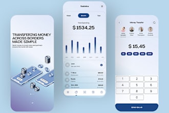 create fintech app, payment app, bank app, finance app, wallet app