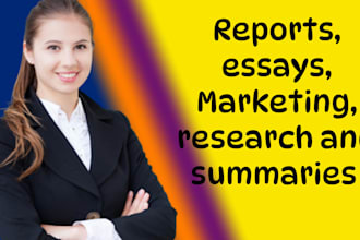 do report, essay, marketing, research and summary writing