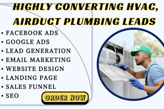 generate construction leads airduct leads building plumbing hvac repair website
