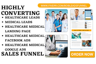 design healthcare landing page hospice dentist clinic leads healthcare website