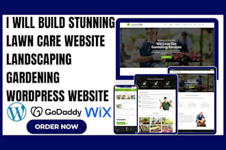 build stunning lawn care website landscaping gardening wordpress website