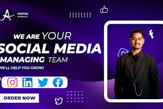 be your social media manager post designer content creator
