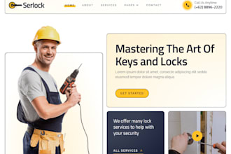 design responsive locksmith website garage door website security website
