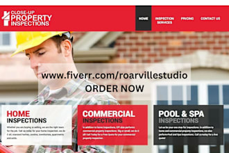 design roofing website construction real estate plumbing paint hvac landing page